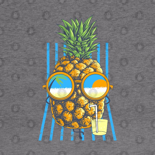 Pineapple Sunbathe by quilimo